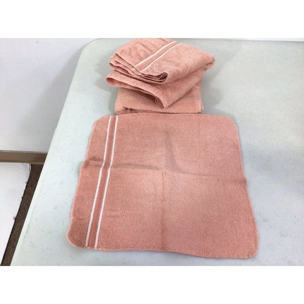 Vintage Orange Hand Towel Set of Three